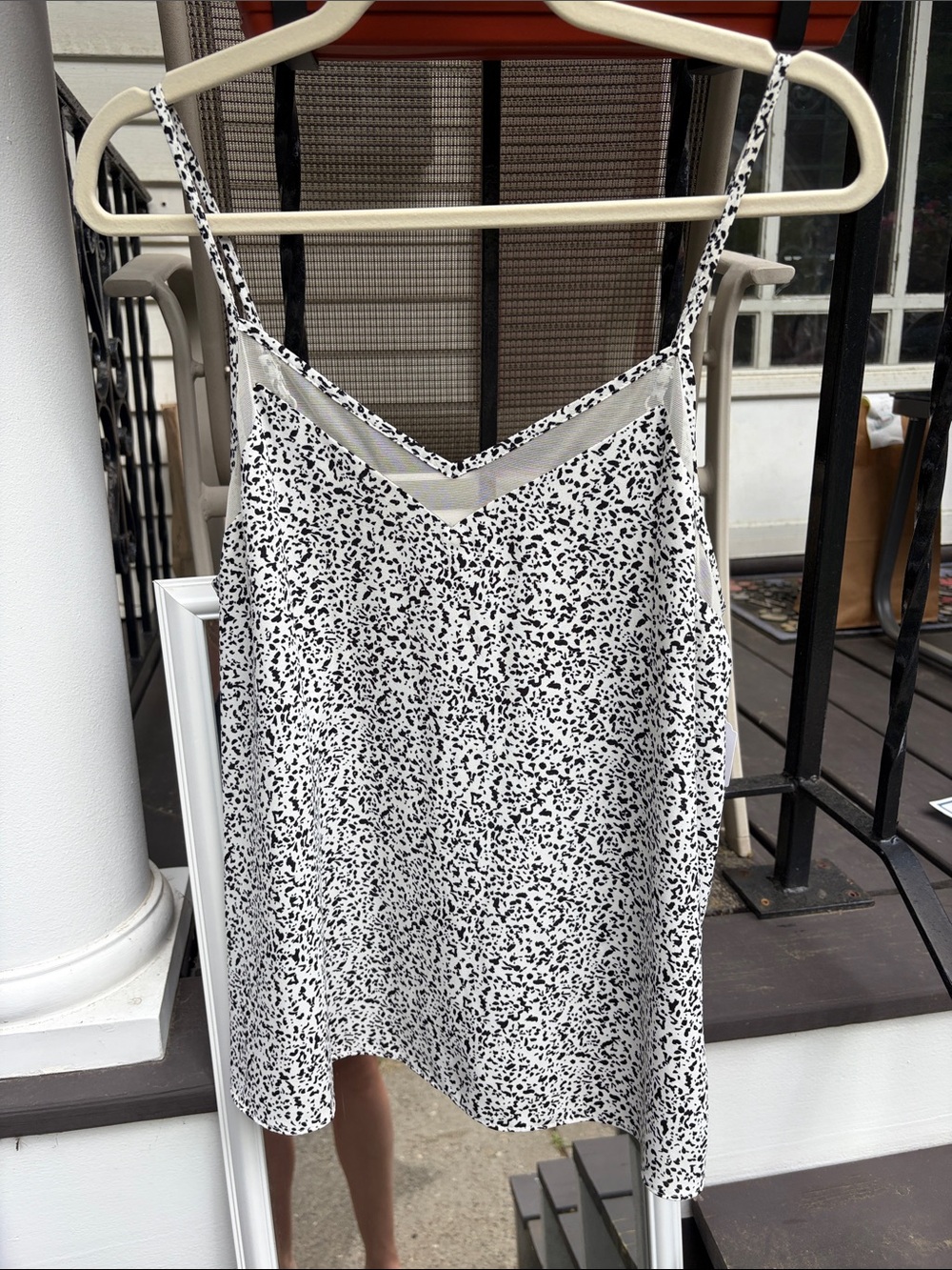 Nine West Black and White Speckled Tank Top